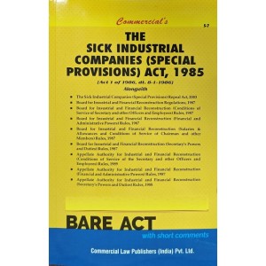 Commercial's The Sick Industrial Companies (Special Provisions) Act, 1985 Bare Act 2023